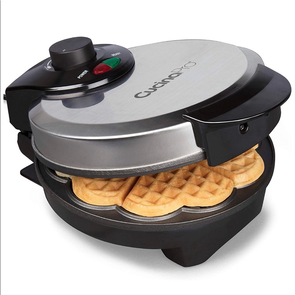 Heart Waffle Maker- Non-Stick Griddle Iron